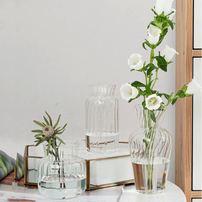 Home Decor Glass Vase Crystal Flower Vase Room Decor Flower Pot Modern Hydroponic Plants Wedding Home Decoration Accessories