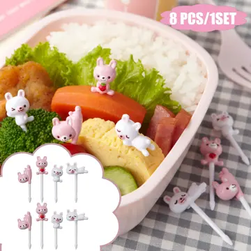 Japanese Bento Box Accessories Food Pick Cute Animal Fork 8 pcs fo