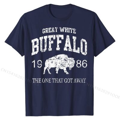 Great White Buffalo T-Shirt One That Got Away Shirt Cotton T Shirt for Men Print Tops Shirts Prevalent Casual