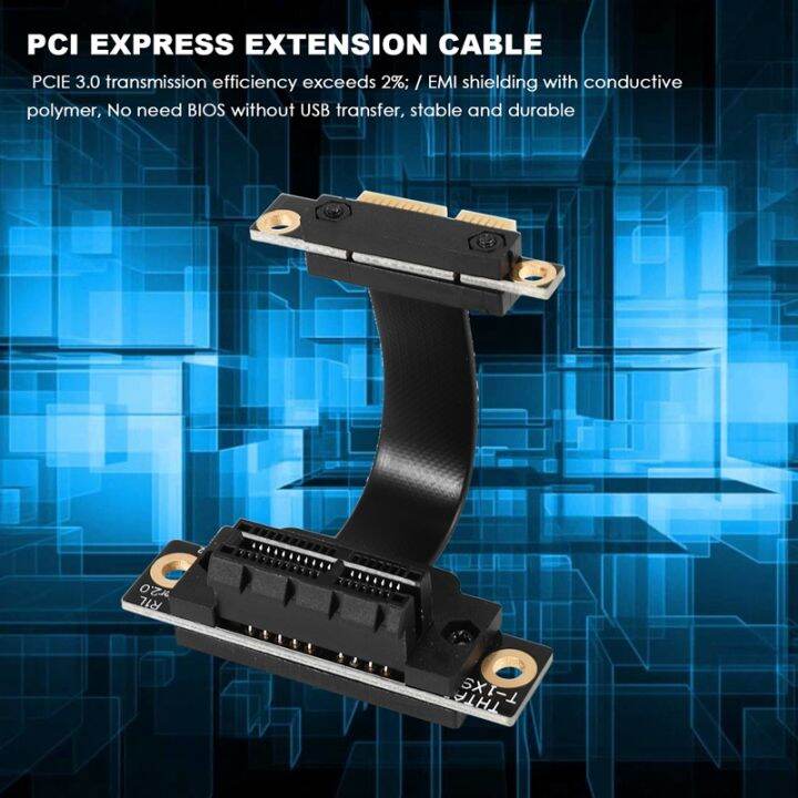 Pcie X1 Riser Cable Dual 90 Degree Right Angle Pcie 3 0 X1 To X1