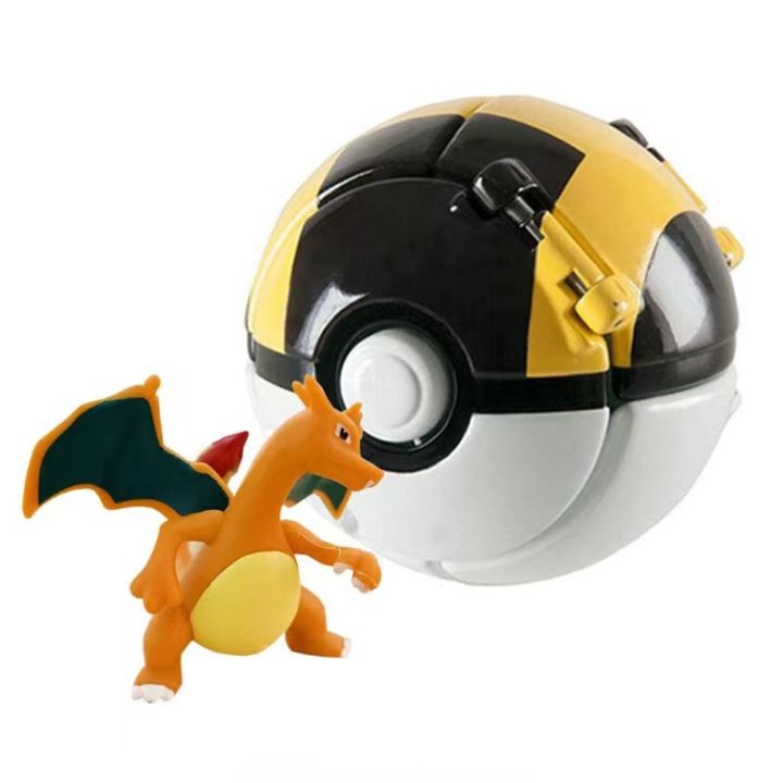 ตัวเลขโปเกมอนของเล่นผิดรูปลูกบอลเอลฟ์ภาพอนิเมะ-pikachu-charizard-mewtwo-ตัวแปร-pocket-monster-ของขวัญโมเดล-pokeball