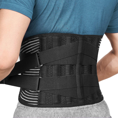 1pc Lower Back Brace with 6 Stays Anti-skid Orthopedic lumbar Support Breathable Waist Support Belt for Men Women Gym Pain Relief