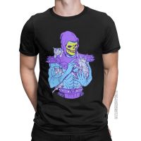 Skeletor Masters Of The Meowniverse T Shirt For Men He Man Vintage Pure Cotton Tees Crew Neck Classic T Shirt Summer XS-6XL