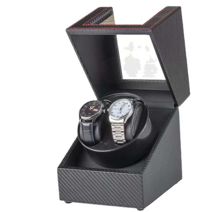 พร้อมส่ง-กล่องใส่นาฬิกา-กล่องนาฬิกา-watch-box-กล่องหมุนนาฬิกา-2-เรือน-กล่องหมุนนาฬิกาอัตโนมัติ-กล่องเก็บนาฬิกา-watch-winder