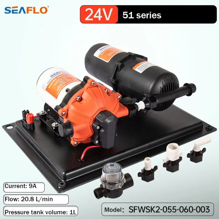 SEAFLO Diaphragm Pump 3GPM Water Supply Pressure System Tank Large Flow