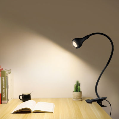 ผู้ถือคลิป USB พลังงาน LED โคมไฟตั้งโต๊ะโคมไฟที่มีความยืดหยุ่นโคมไฟข้างเตียงหนังสือแสงสำหรับห้องนอนห้องนั่งเล่นตกแต่งบ้าน