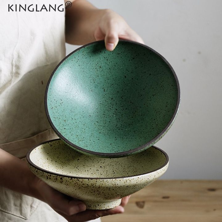 kinglang-ชามราเมงญี่ปุ่นสำหรับใช้ในบ้านชามก๋วยเตี๋ยวทำด้วยมือถาดลึกร้านอาหารจานเย็นสุดสร้างสรรค์-guanpai4ชามน้ำซุปก๋วยเตี๋ยวสำเร็จรูป