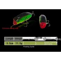 ：《》{“】= 1Pcs Fishing Lures 5.5Cm/11.5G Topwater Popper Bait  Color Hard Bait Artificial Wolers Plastic Fishing Tackle With Fishing