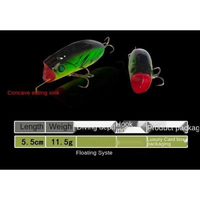 ：《》{“】= 1Pcs Fishing Lures 5.5Cm/11.5G Topwater Popper Bait  Color Hard Bait Artificial Wolers Plastic Fishing Tackle With Fishing