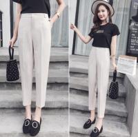 พร้อมส่งจากไทย กางเกงขาตรง ขาหกส่วนผู้หญิง ZASHION Classic Straight Trousers/Pants