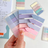 100 pcs Morandi สีโปร่งใสสติกเกอร์ดัชนีฉลาก PET ตัวบ่งชี้สติกเกอร์ Multi-style Multi-สี Sticky Notes 9 ส่วน-kxodc9393