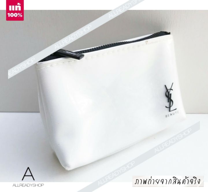 best-seller-ของแท้-รุ่นใหม่-ysl-beauty-cosmetic-white-bag-เรียบแต่โก้-ต้องยกให้น้องใบนี้ค่ะ-กระเป๋า-สีขาวละมุน-สวยใส