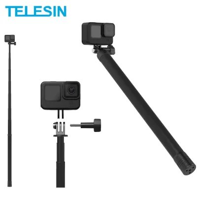 แท่งขาตั้งกล้องคาร์บอนไฟเบอร์3M Selfie ที่ปรับความยาวได้1/4รูสกรูสำหรับ Gopro 11 10 9 Osmo X2แอคชั่น Insta360 X3 Sjcam