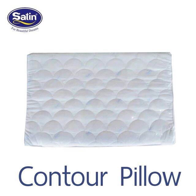 flash-sale-satin-ซาติน-คอนทัวร์-หมอนสุขภาพ-หมอน-หมอนหนุน-หมอน-คอนทัวร์-satin-contour-memory-foam-pillow