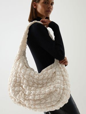 ❂ↂ₪ COS Ladies Cloud Bag Lightweight Quilted Shoulder Bag 23 New Large-capacity Down Puff Bag Pleated Dumpling Bag