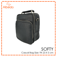 กระเป๋าสะพายข้าง/กระเป๋าลำลอง/กระเป๋าหนังสะพายข้าง ALBEDO CASUAL BAG รุ่น SOFTY - SY03499/SY03479