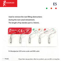 100 Original Woodpecker ทันตกรรม Ultrasonic Scaler เคล็ดลับ E5 Endodontics