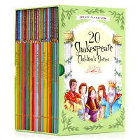 Twenty complete books of Shakespeares classic literary novels in the original English version are packed in a gift box with twenty Shakespeare children S stories youth chapter Bridge Book summer reading with illustrations