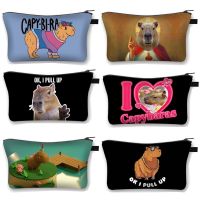 HOT★Cute Animal Capybara Print Cosmetic Case Funny Ok L Pull Up Women Makeup Bags Lipstick Holder Casual Toiletries Bag Zipper Pouch