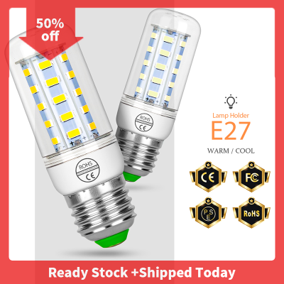 🔥🔥🔥Pheebss E27 E14 7W 9W 12W 15W 20W 25W 5730 LED แบบ SMD หลอดไฟข้าวโพดแสงอุ่นสีขาว