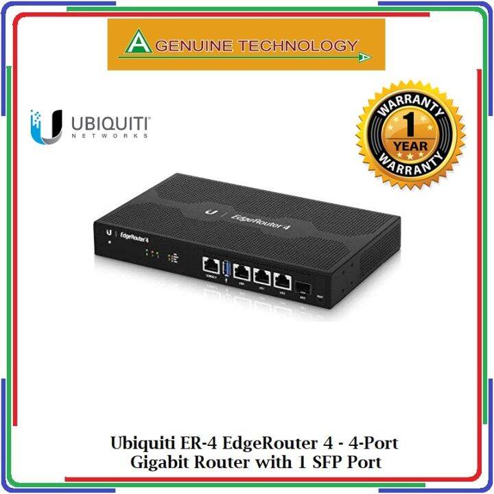 Ubiquiti ER-4 EdgeRouter 4 - 4-Port Gigabit Router with 1 SFP Port ...