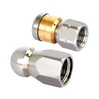 ✽✚▣ 2X Sewer Jetter Hose NozzleHigh Pressure Washer Hose Nozzle1 Button Nose Nozzle 1 Rotating Nozzle1/4 Inch Pack Of 2