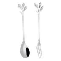 Stainless Steel Tea Spoons and Tasting Appetizer Cake Forks Kitchen Accessory Wedding Party