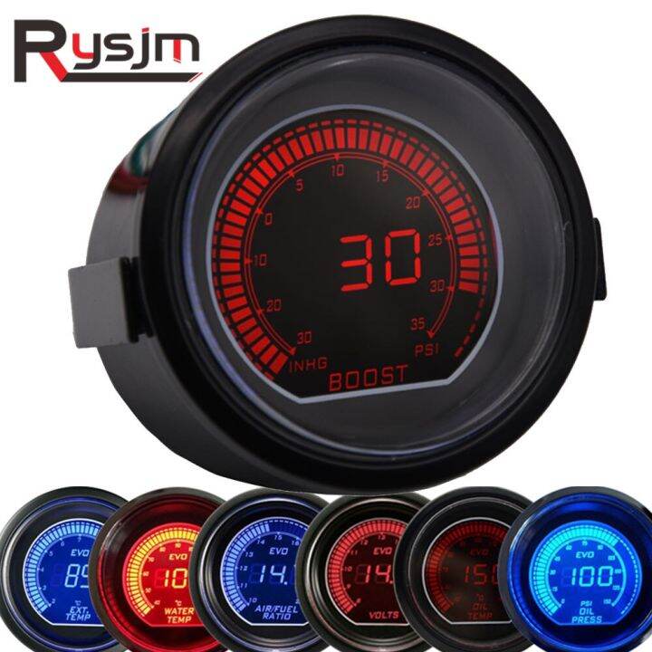 Digital 2" 52mm turbo pressure gauge Car Turbo Boost Gauge PSI Water