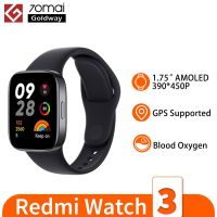 Redmi Watch 3 GPS นาฬิกาข้อมืออัจฉริยะ1.75 AMOLED Screen 60Hz เครื่องวัดชีพจรออกซิเจนในเลือด5ATM SOS นาฬิกาอัจฉริยะ VernaAbig โทรผ่านบลูทูธ