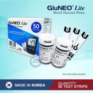 Que thử tiểu đường GLUNEO LITE hộp 50 Que - Hàng chính hãng date xa