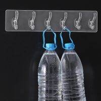 3/5/6 Row Transparent Adhesive Nail-free Wall A of Traceless Hooks Hanger Sticke