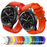 ☾ 22mm silikonowy pasek do zegarków do Samsung galaxy zegarek 46mm Watch3 45mm Gear S3 Smartwatch bransoletka na rękę Garmin Vivoactive 4