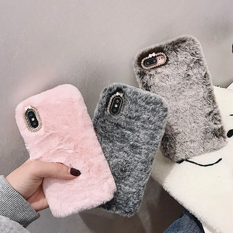 Cute Winter Warm Fluffy Fur Plush Case For Iphone 12 Pro Max 11 Pro X Xs Xr Se 8 7 6s Plus 5s 4 Luxury Glitter Phone Cover Lazada Ph