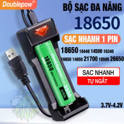 Bộ Sạc Pin 3.7V Cho Pin Sạc 18650 26650 16340 14500 21700 Tự Ngắt