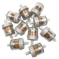 10Pcs/Set Motorcycle InLine 1/4 3/16 Gas Fuel Filters for ATV UTV Snowmobile Tractors Lawn Mowers