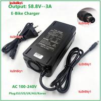 Ku3n8ky1จักรยานคุณภาพสูง58.8V 3A 1ที่ชาร์จแบตเตอรี่14S 48V คุณภาพสูงแข็งแกร่งลิเธียมไอออน