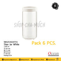 **โปรดอ่าน** โหลแก้ว ขวดโหลแก้ว ฝาสี STAX JAR 1,000 ml ตรา Ocean 1B02536