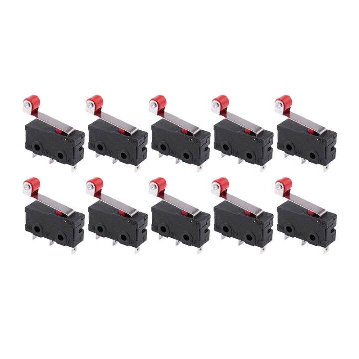 10Pcs Micro-Roller Lever Arm Open Close Limit Switch Kw12-3 Pcb ...