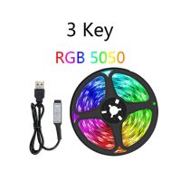 ไฟเปลี่ยนสีควบคุมแอปแถบไฟ LED แสง RGB 24คีย์โหมด5050ระยะไกลสำหรับทีวีบลูทูธ Hiasan Kamar MD5050โคมไฟ LED แถบ RGB