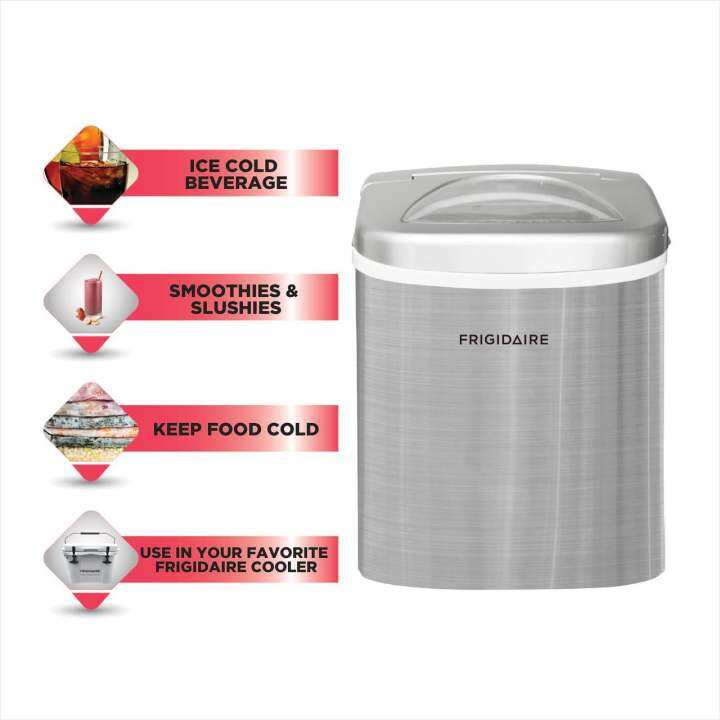 Frigidaire 26 Lb. Countertop Ice Maker EFIC117SS, Stainless Steel Lazada PH