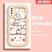 JIUMOO เคส A30s A50s A50กาแล็คซี่ป้องกันเลนส์กล้องแฟชั่นการ์ตูนน่ารักลายการ์ตูนน่ารักๆลายลูกหมูสุดสร้างสรรค์