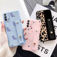 [ข้อเสนอพิเศษ] Romwe  สำหรับ Redmi 9 T Case TPU สายรัดข้อมือที่วางขาตั้งสำหรับ Xiaomi Redmi 9 T Redmi9T 6.53 Quot; ซิลิโคนอ่อนนุ่มน่ารักไดโนเสาร์กันชนเชลล์