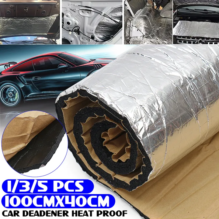 10mm 100cmx40cm Car Deadener Heat Sound Proofing Insulation Hood