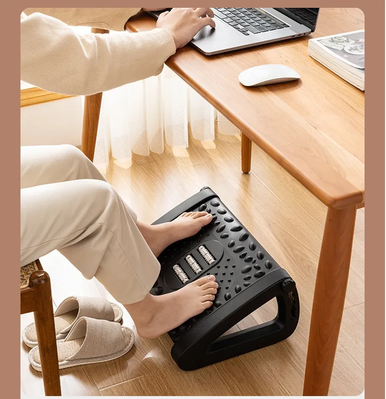 1pc Footrest Massager For Under Desk Use, Ergonomic Foot Rest With Massage  Surface, Suitable For Home Office Footstool