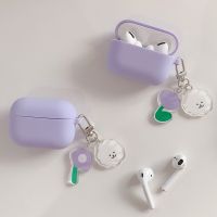 [LWF HOT]♞Fundas สำหรับ AirPods 3เคสน่ารักเกาหลีจี้รูปหมีรูปดอกไม้พวงกุญแจเคสหูฟังสำหรับ Airpods Pro 3หูฟังซิลิโคนฝาครอบ