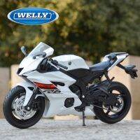 Welly 1:12 2020 Yamaha YZF-R6สีขาว Die Cast ยานพาหนะสะสมงานอดิเรกของเล่นแบบจำลองรถมอเตอร์ไซค์