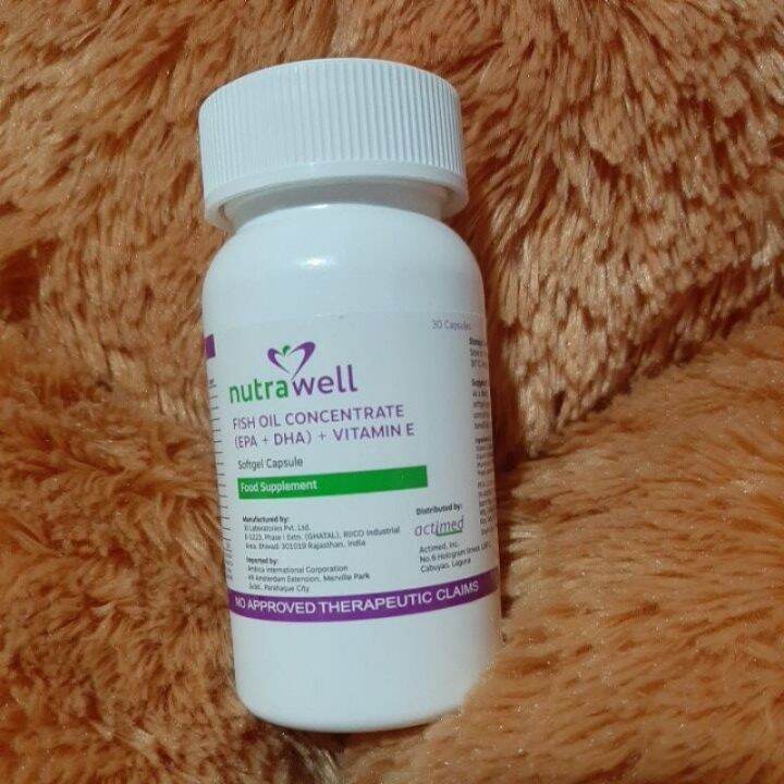 Nutrawell Fish Oil Concentrate (EPA DHA) Vitamin E x 30 Softgel Capsule