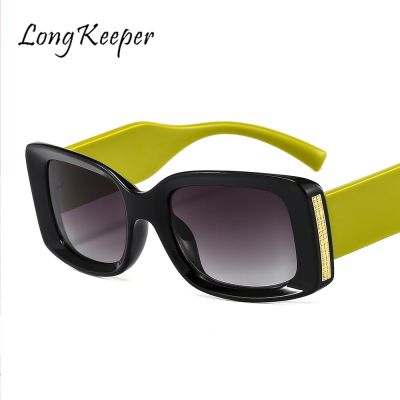 LongKeeper Rectangle Sunglasses Women Luxury Brand Designer Male Sun Glasses Punk Vintage Eyeglasses Men Retro Oculos Feminino