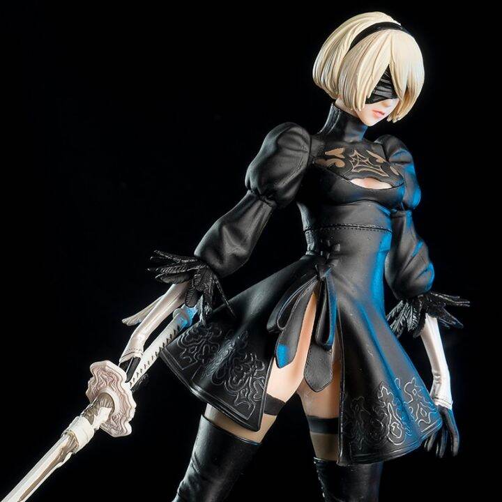 zzooi-28cm-nier-automata-2b-model-action-figurine-collectible-anime-figures-figurine-statue-collectible-doll-decoration-toy-gift