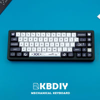 KBDiy 132 Key PBT SYE-SUB โปรไฟล์ PrintStream Custom XDA Keycap สำหรับ MX Switche คีย์บอร์ดสีดำสีขาว Key Caps-fhstcjfmqxjkf